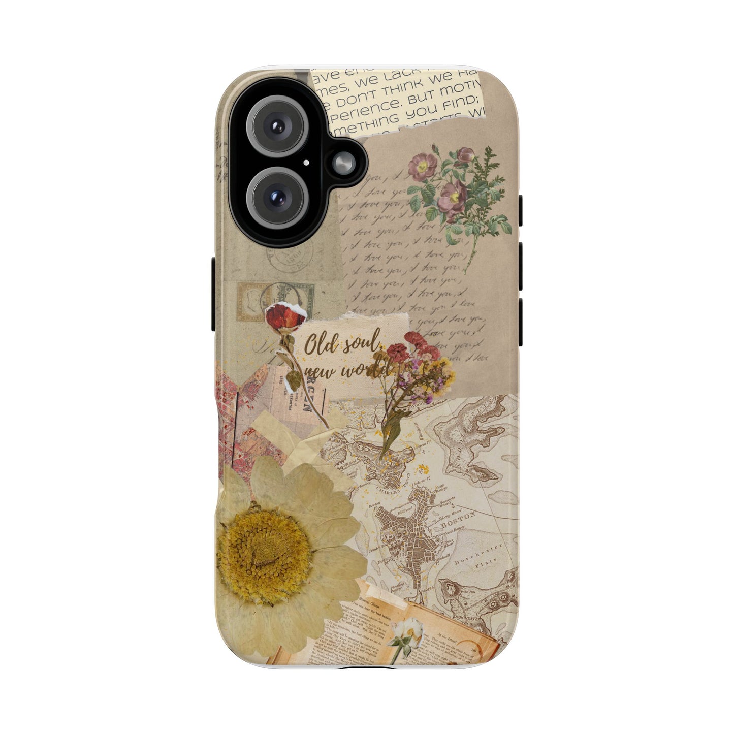 Old Soul, New World – Vintage Collage Phone Case