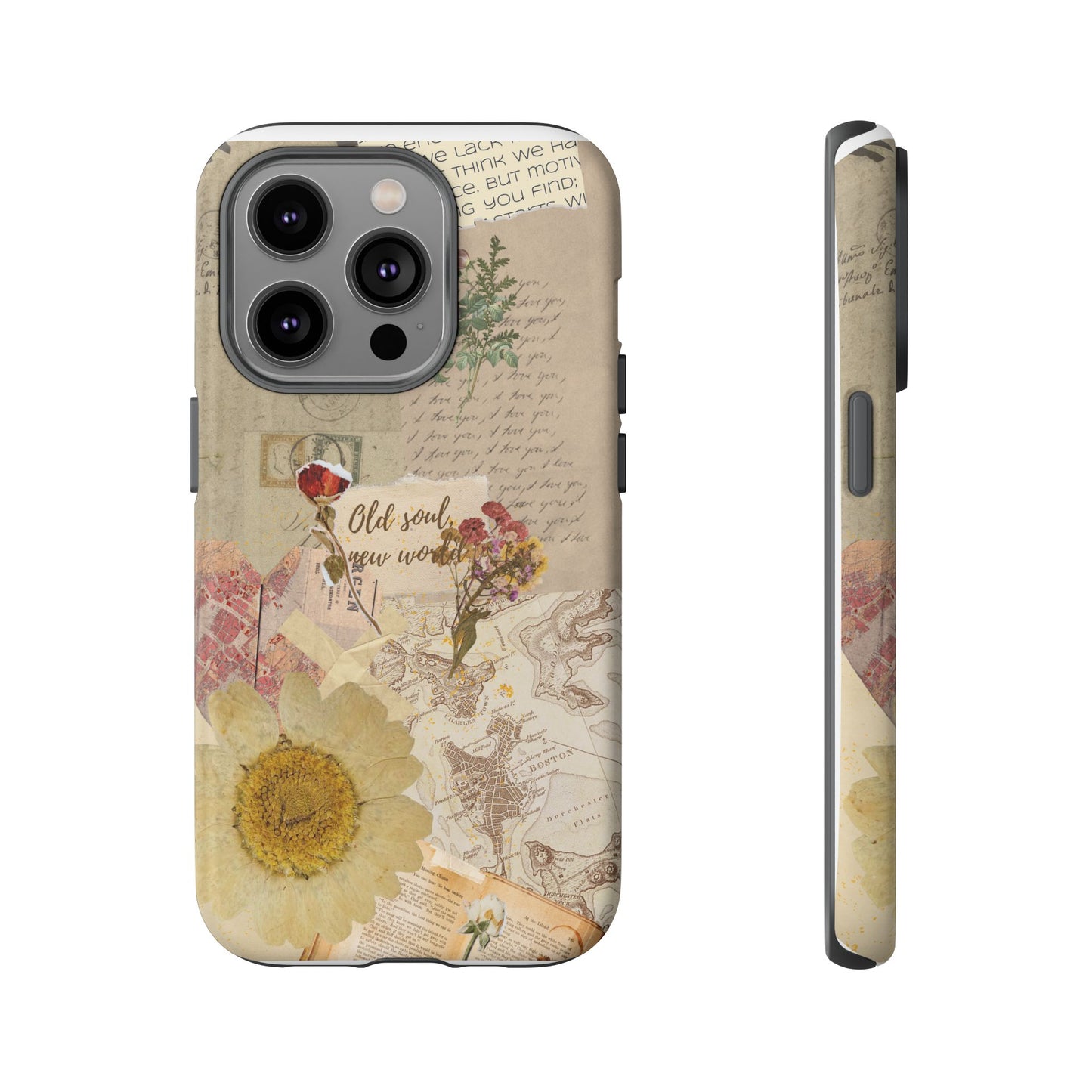 Old Soul, New World – Vintage Collage Phone Case