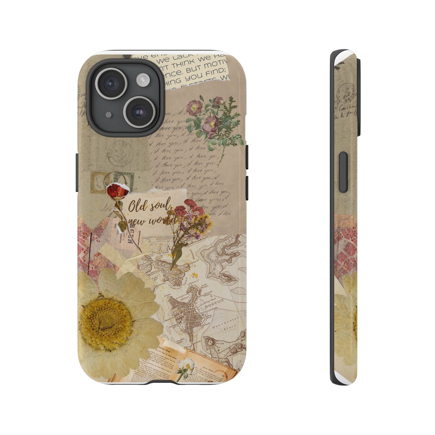 Old Soul, New World – Vintage Collage Phone Case