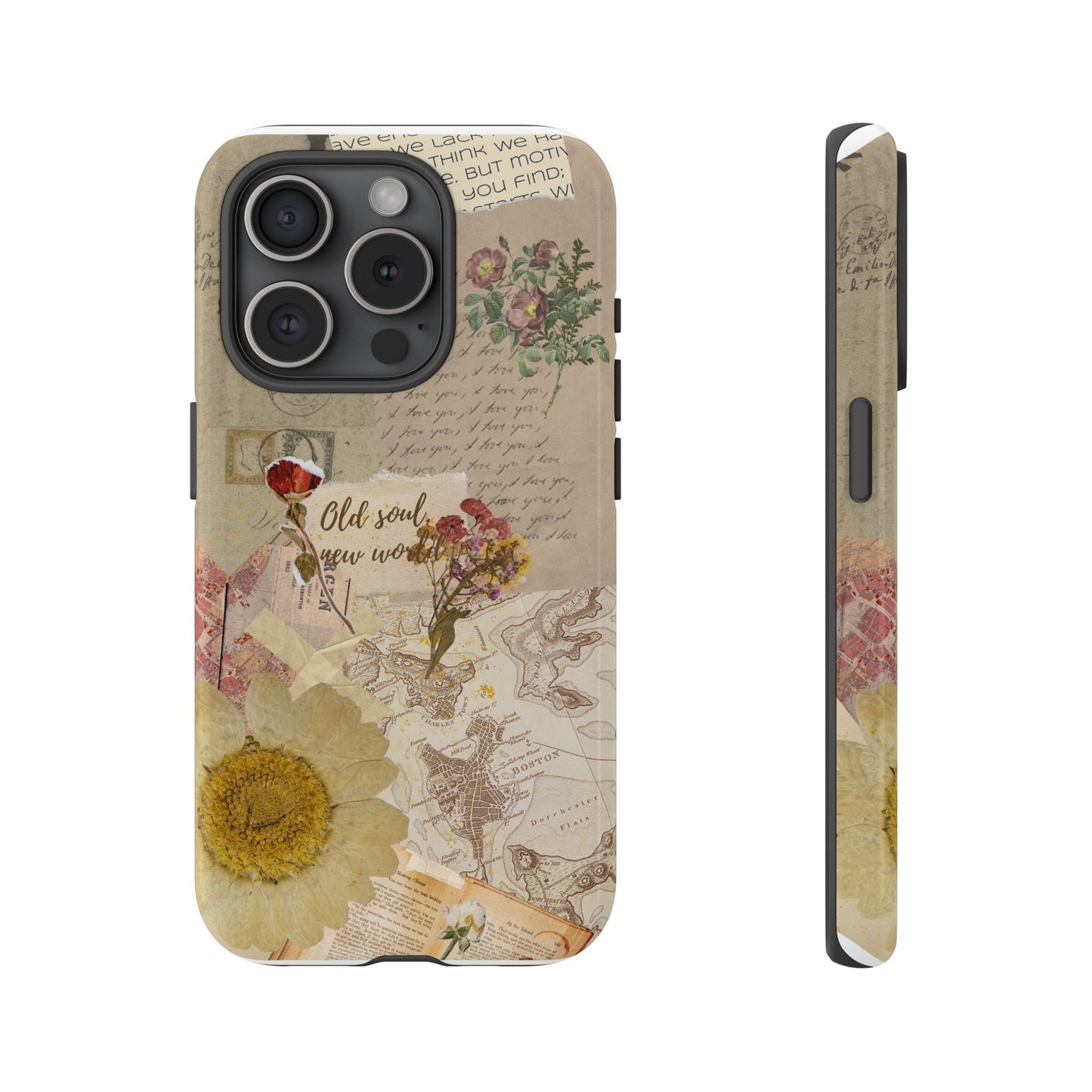 Old Soul, New World – Vintage Collage Phone Case