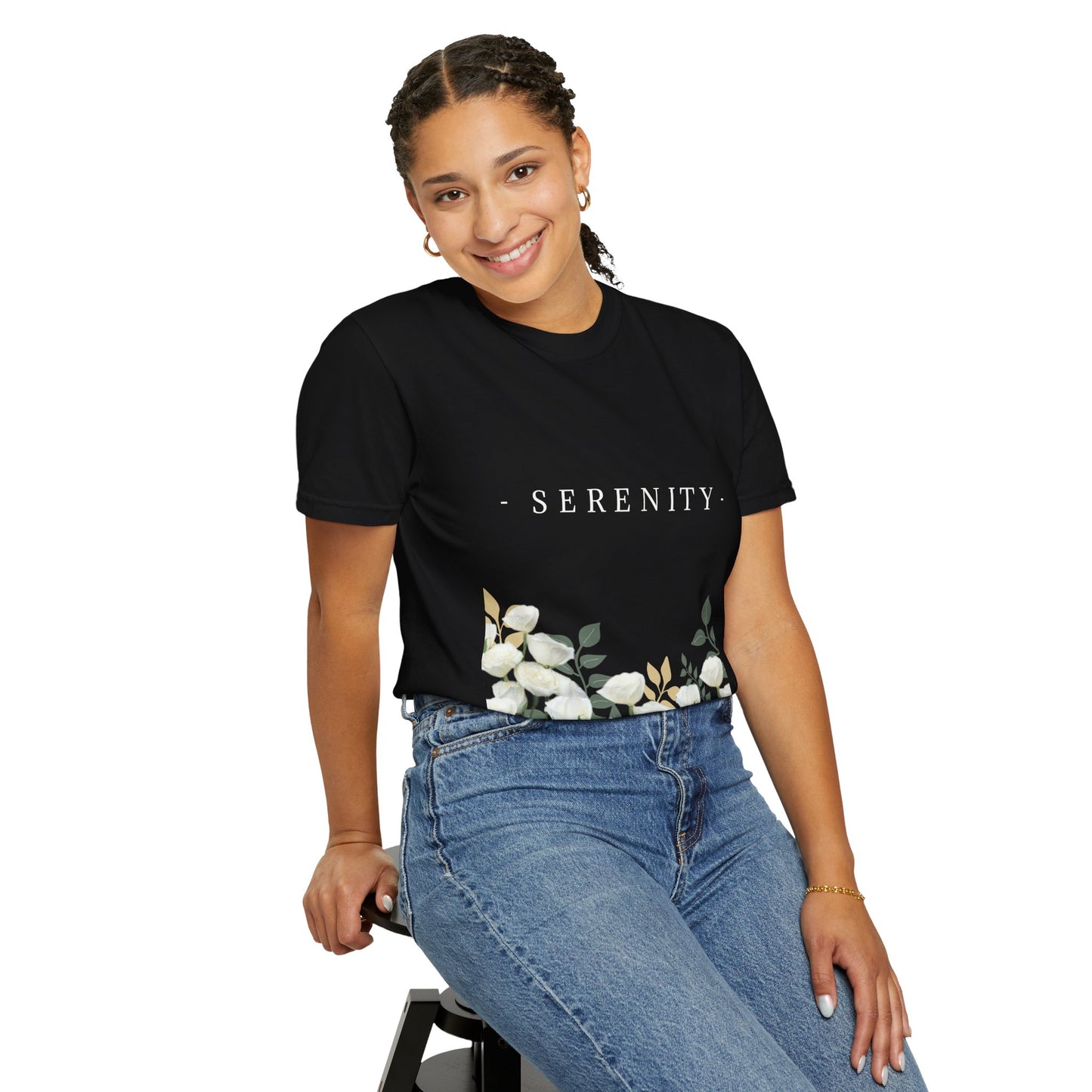 Serenity Floral Garden Printed T-Shirt – A Blend of Elegance and Comfort