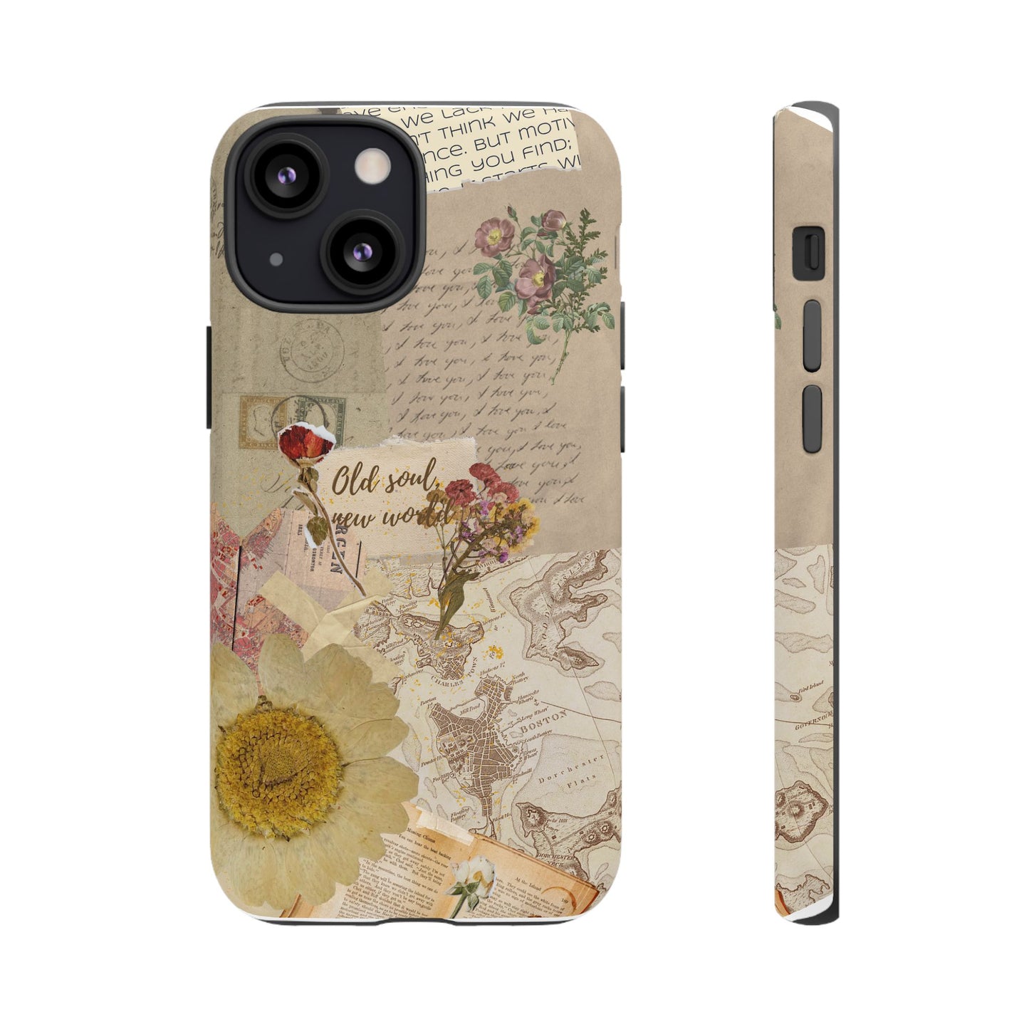 Old Soul, New World – Vintage Collage Phone Case