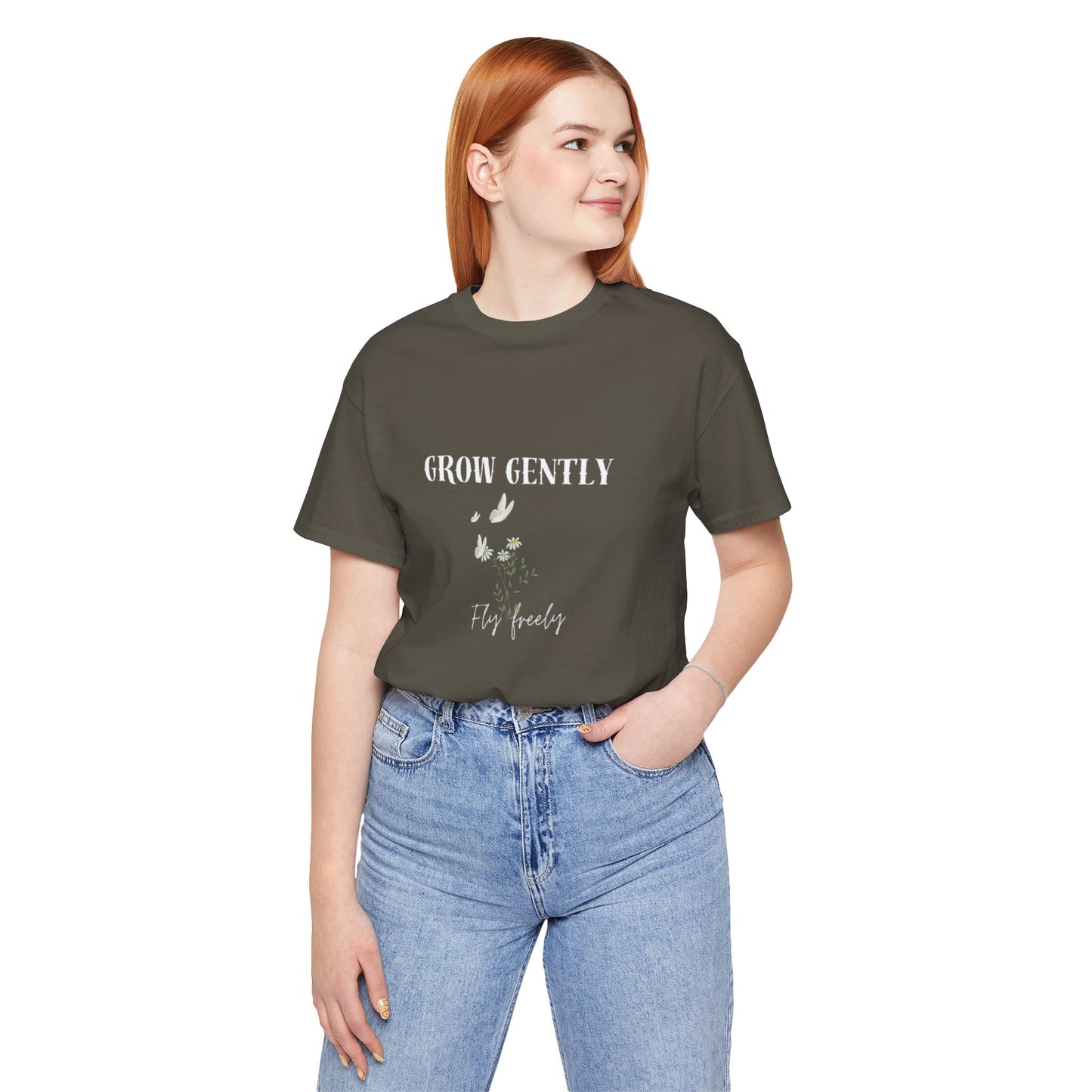 Grow Gently, Fly Freely – Nature-Inspired T-Shirt