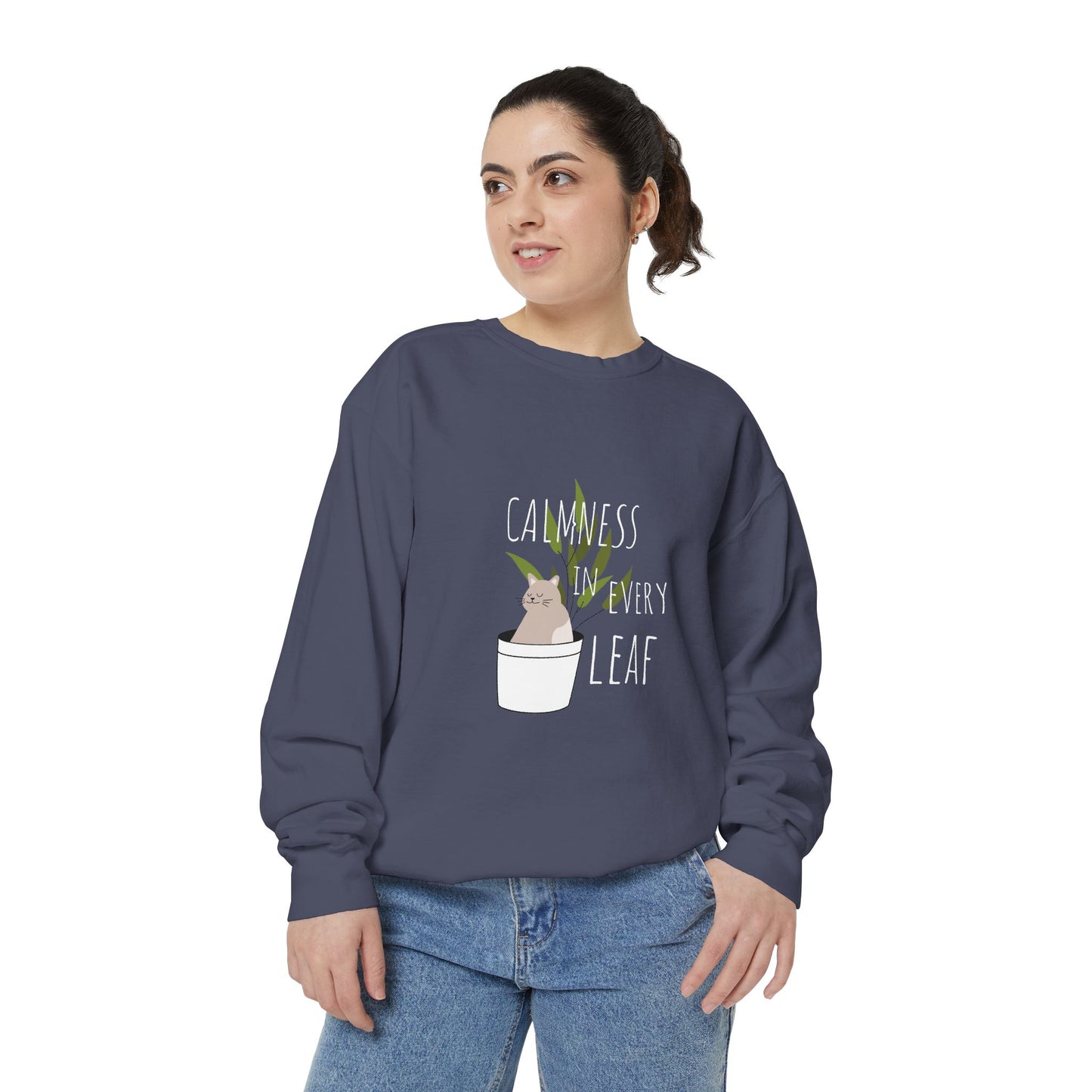 “Calmness in Every Leaf” Sweatshirt This cozy and stylish sweatshirt