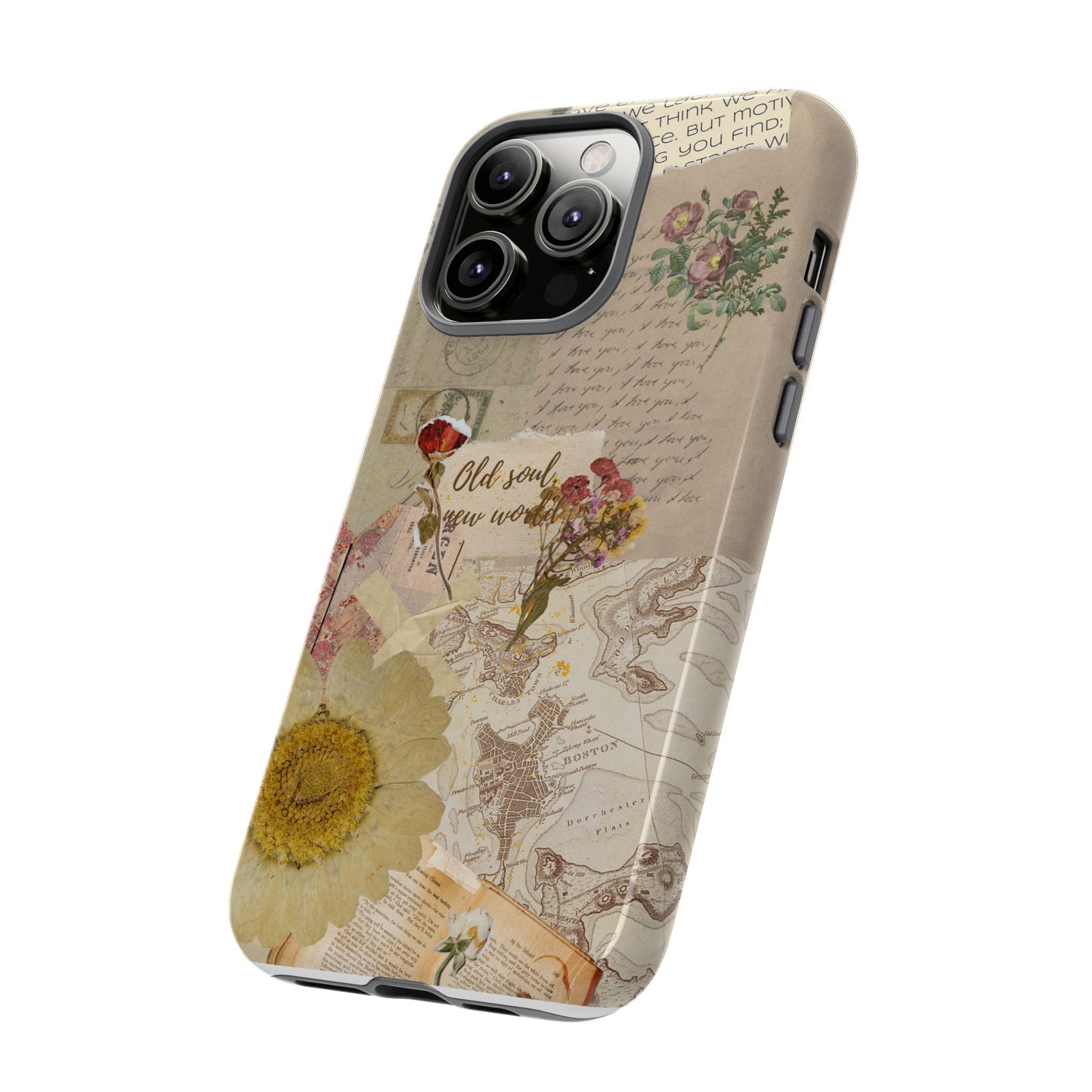 Old Soul, New World – Vintage Collage Phone Case