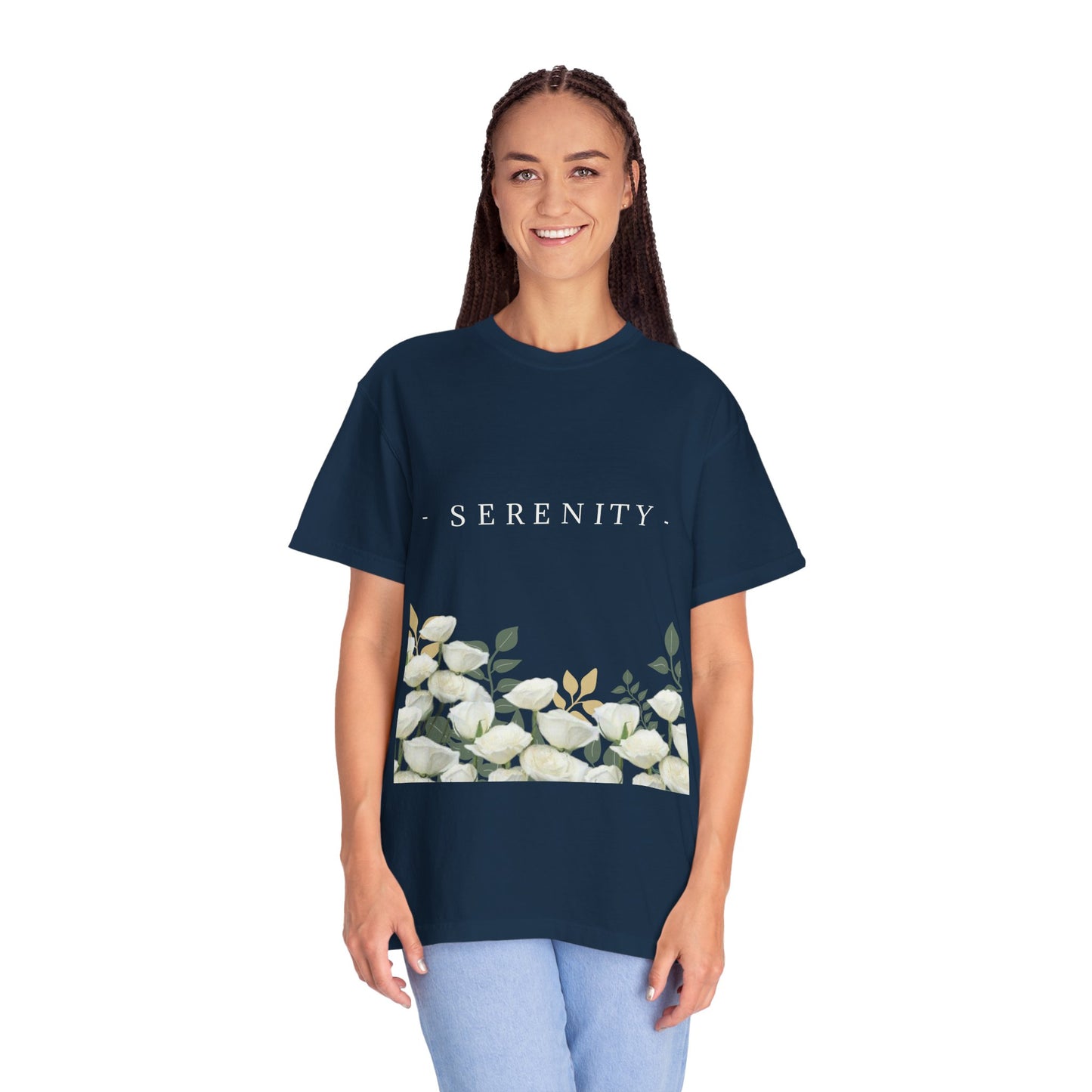 Serenity Floral Garden Printed T-Shirt – A Blend of Elegance and Comfort