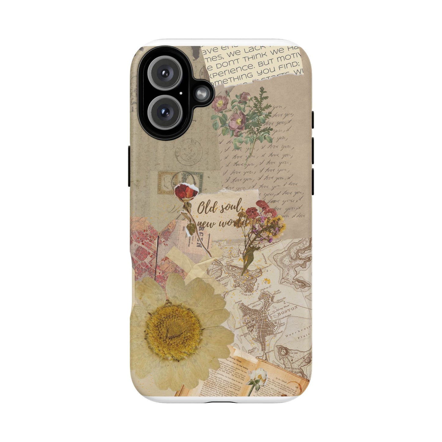 Old Soul, New World – Vintage Collage Phone Case