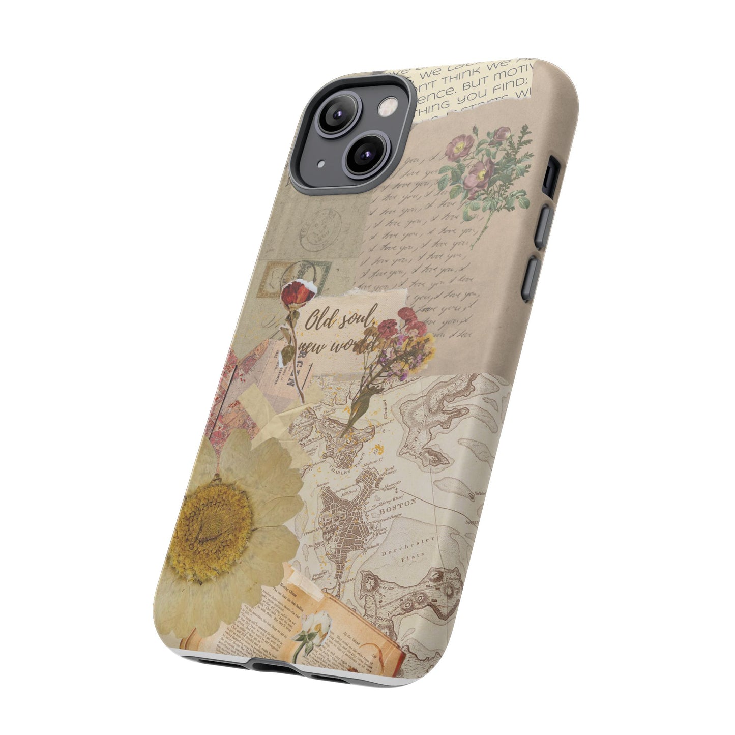 Old Soul, New World – Vintage Collage Phone Case