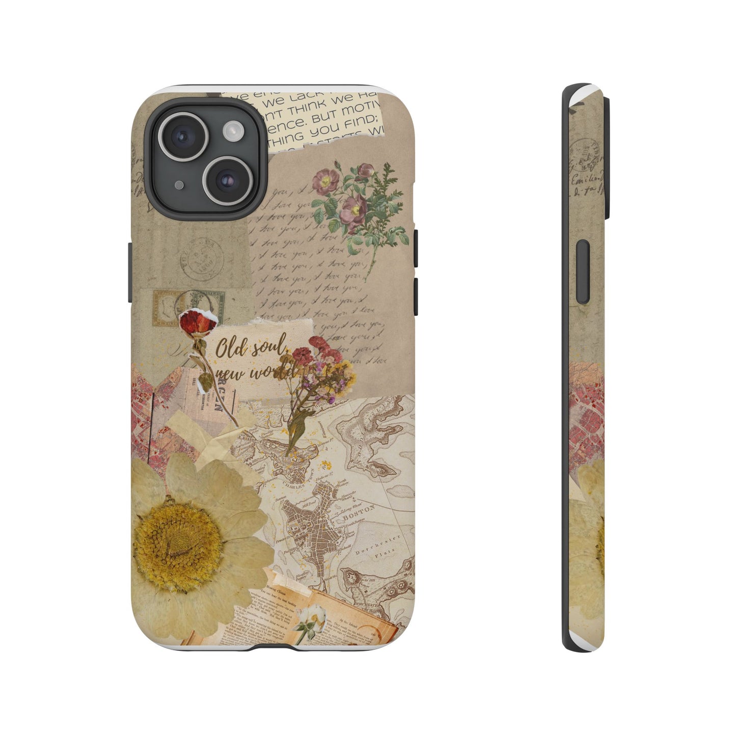 Old Soul, New World – Vintage Collage Phone Case