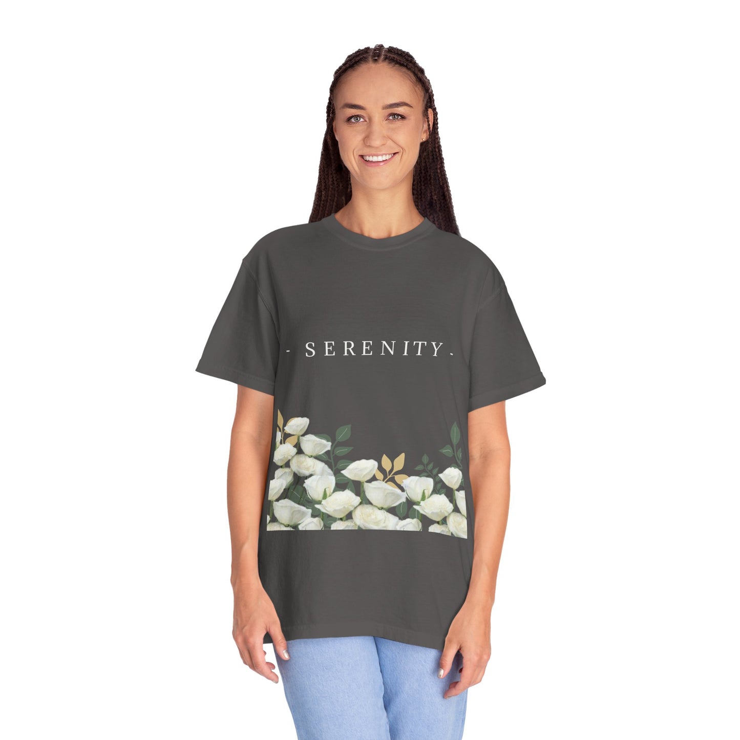 Serenity Floral Garden Printed T-Shirt – A Blend of Elegance and Comfort