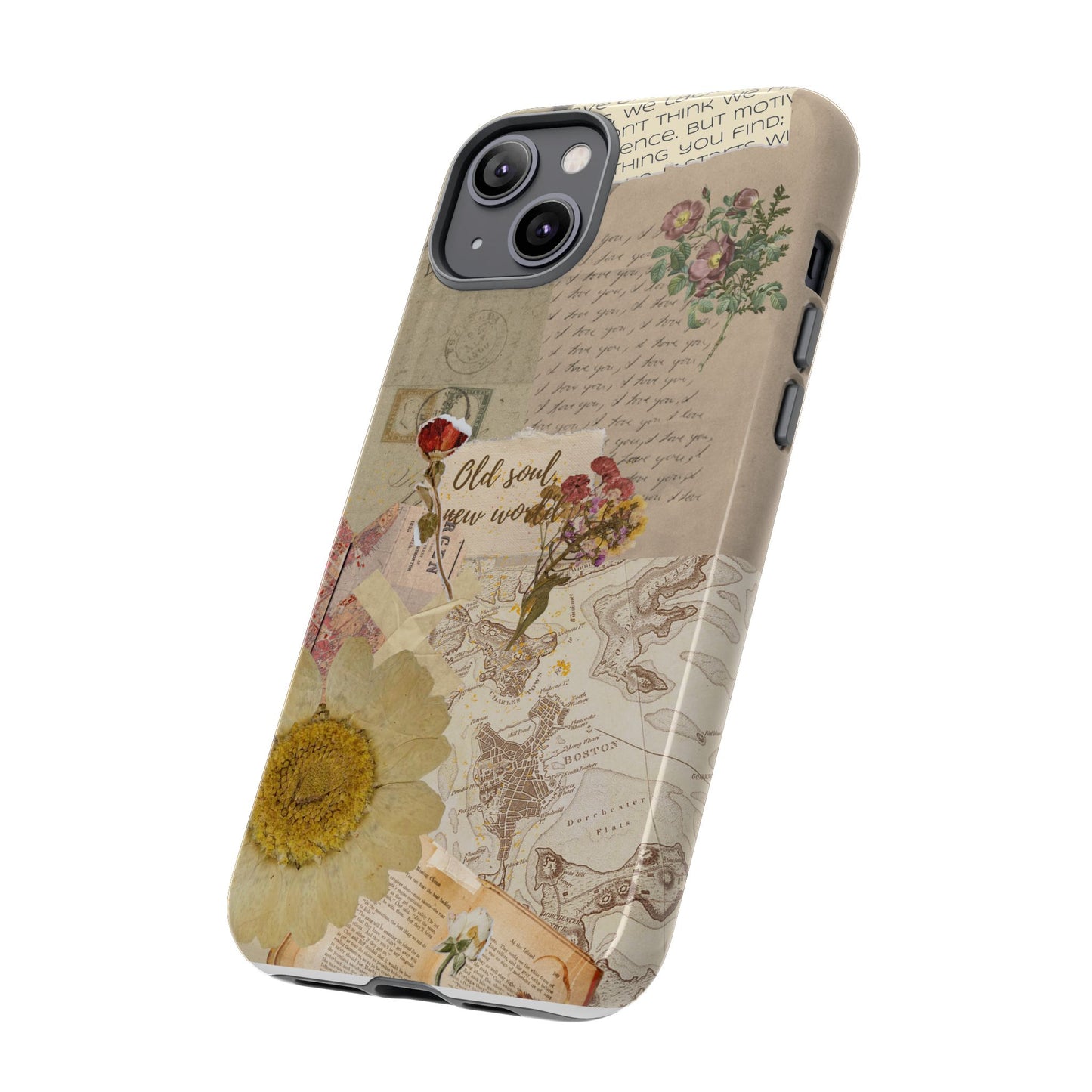 Old Soul, New World – Vintage Collage Phone Case