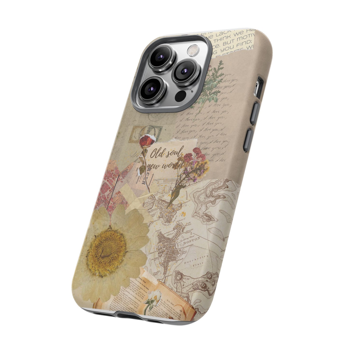 Old Soul, New World – Vintage Collage Phone Case