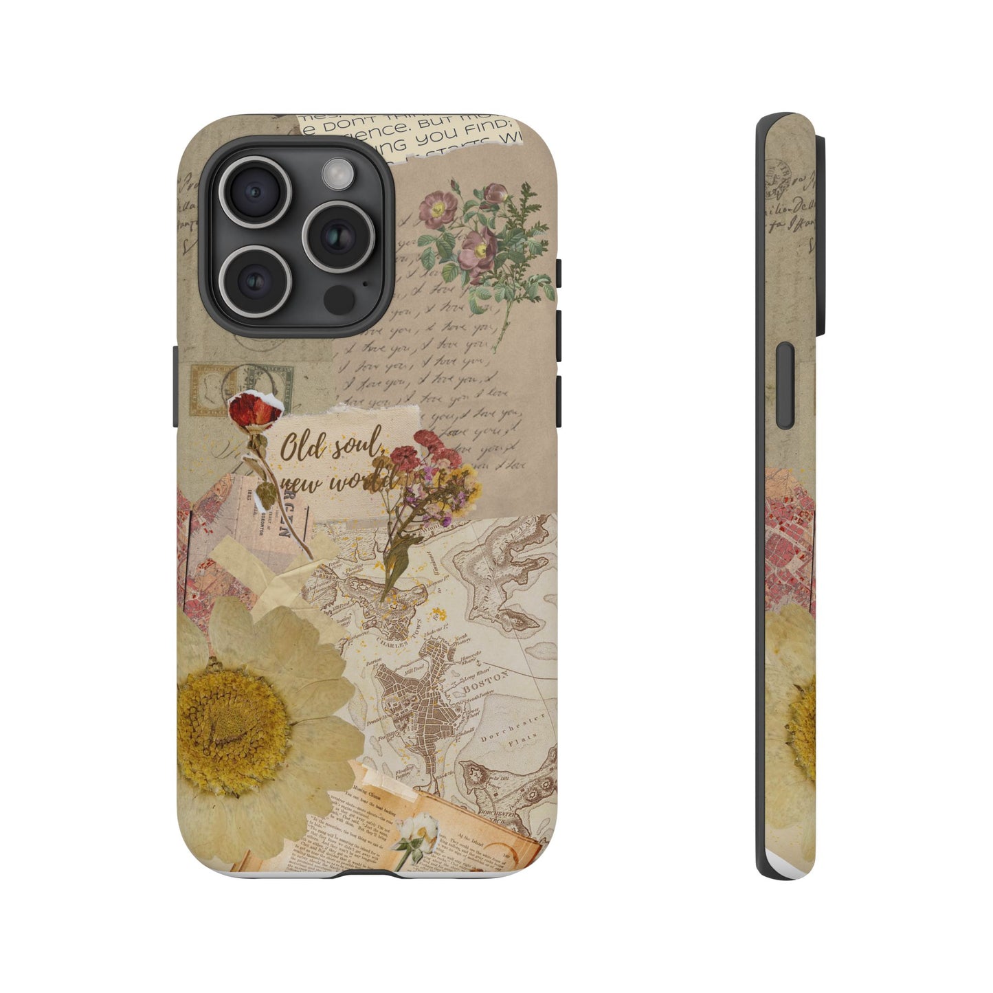 Old Soul, New World – Vintage Collage Phone Case