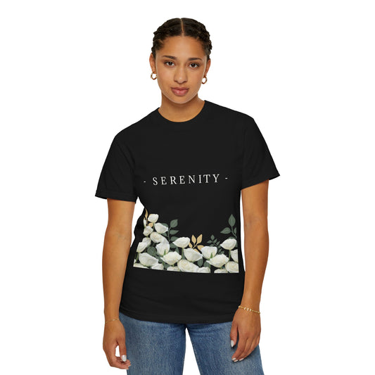 Serenity Floral Garden Printed T-Shirt – A Blend of Elegance and Comfort