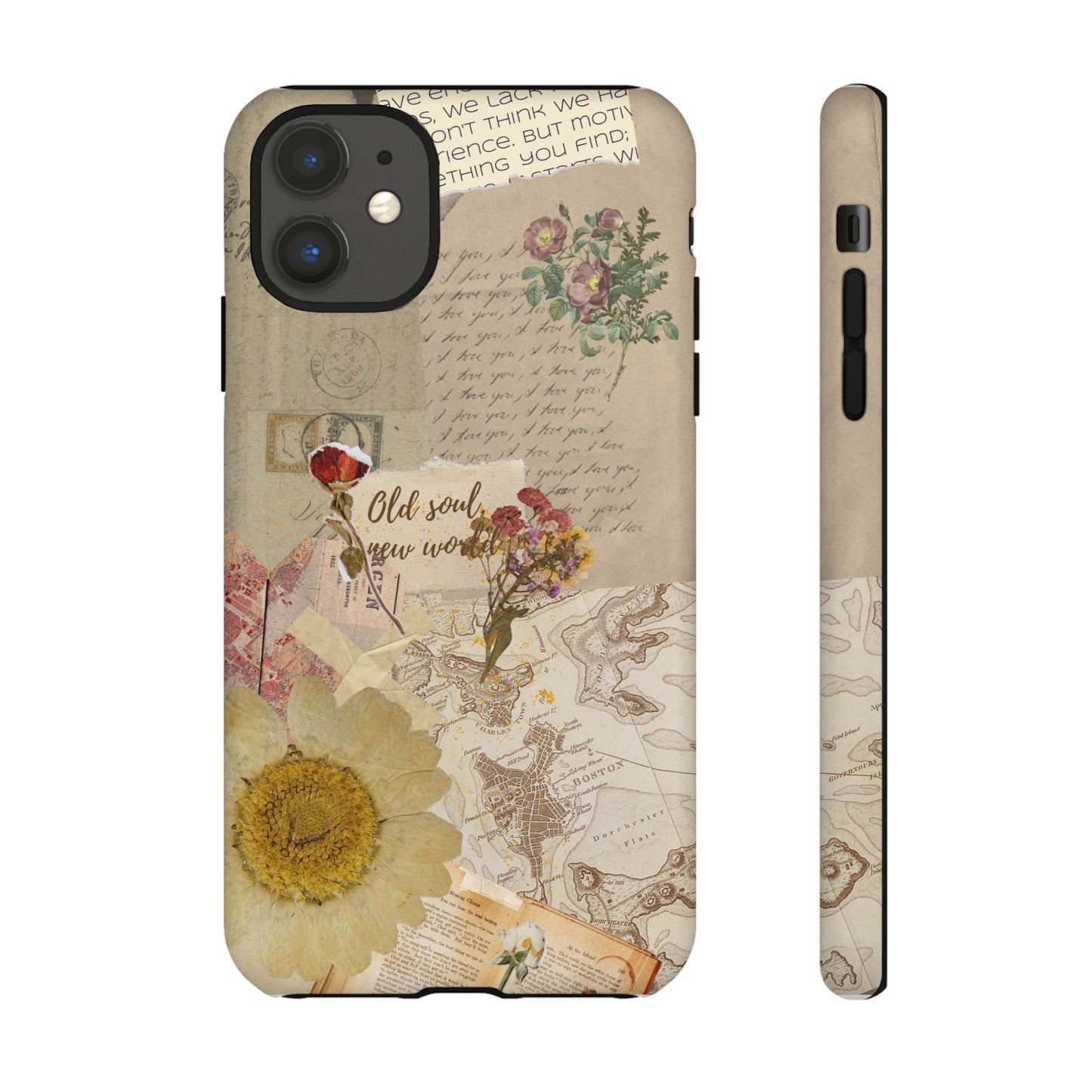 Old Soul, New World – Vintage Collage Phone Case