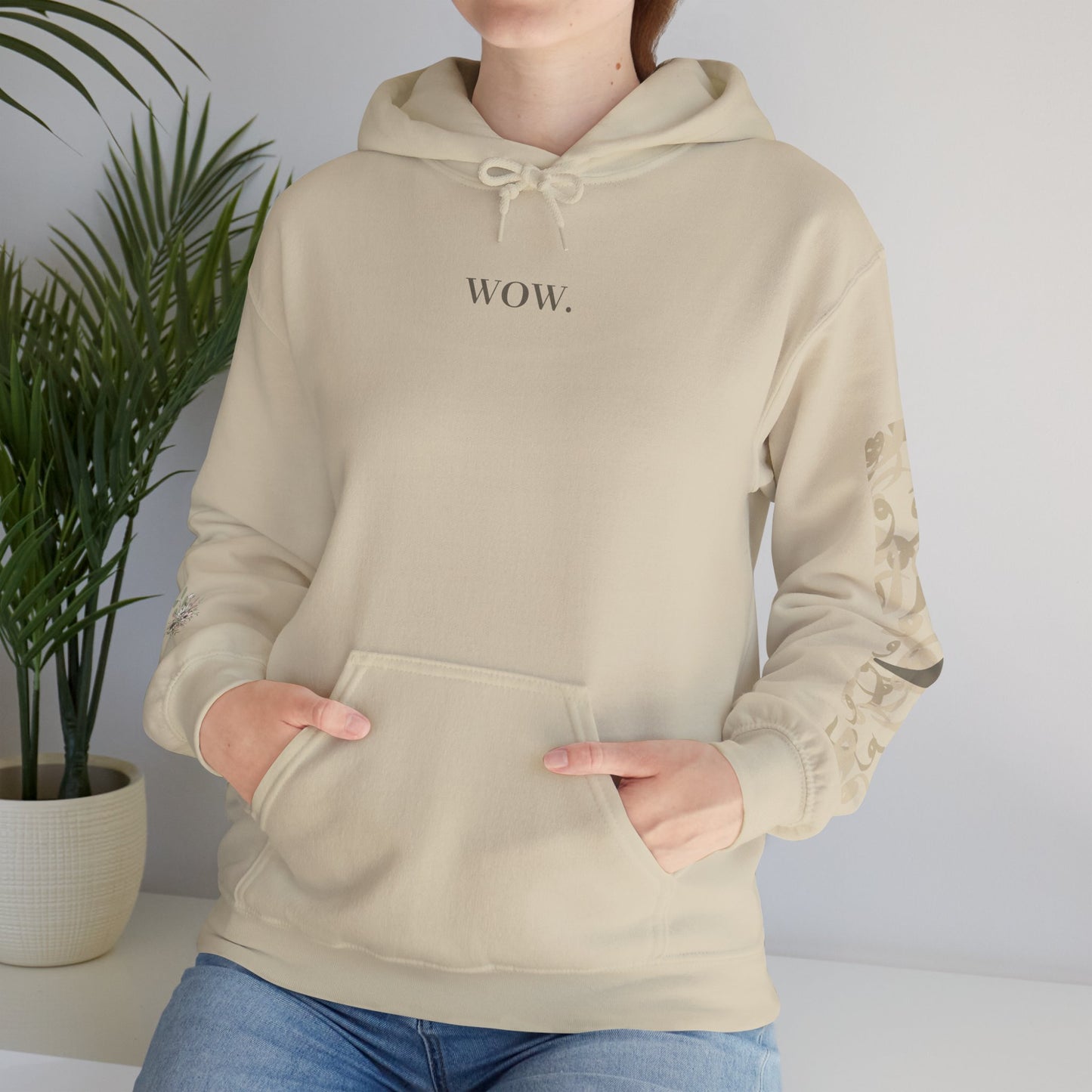 Minimalist "Wow" Hoodie with Arabic Waw