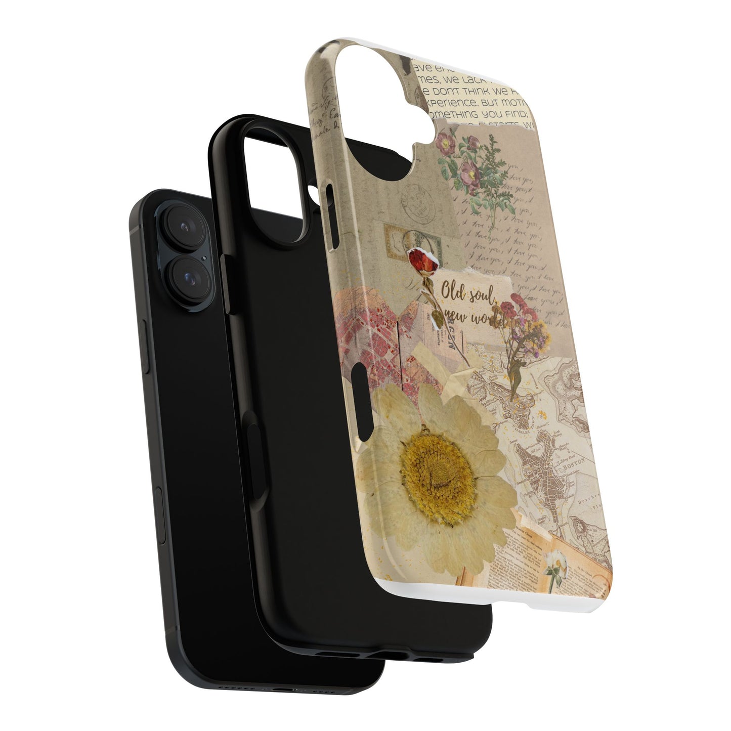 Old Soul, New World – Vintage Collage Phone Case