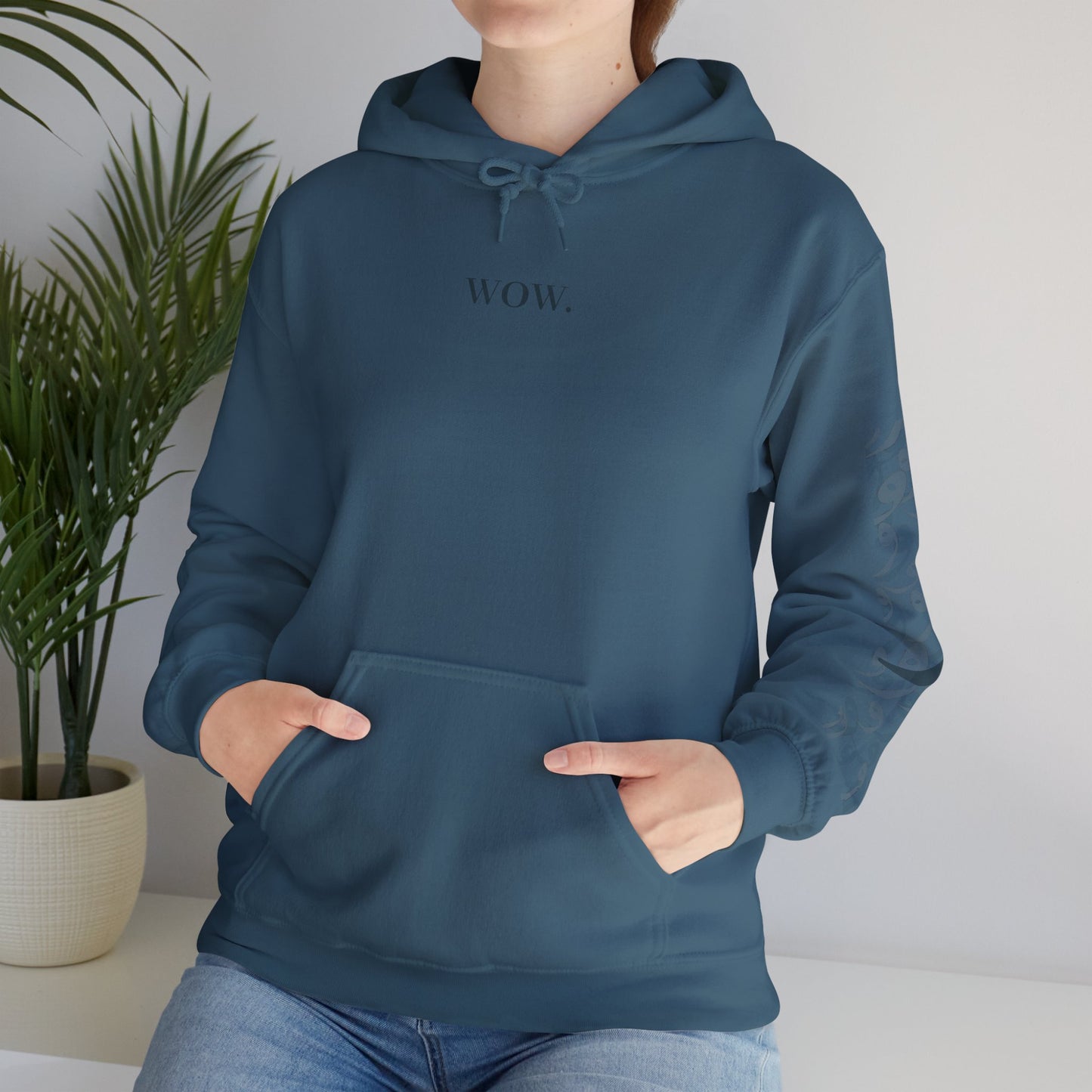 Minimalist "Wow" Hoodie with Arabic Waw