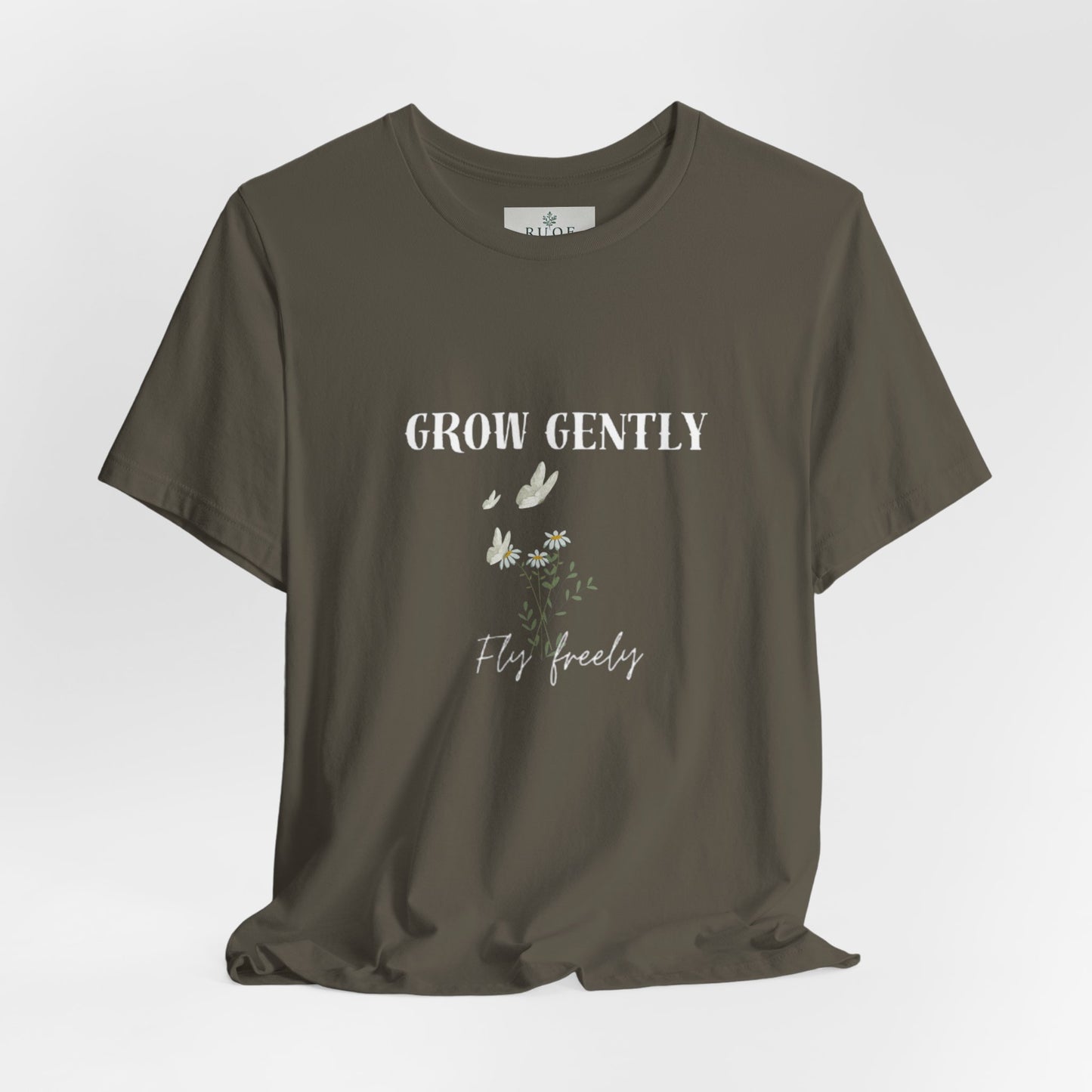 Grow Gently, Fly Freely – Nature-Inspired T-Shirt