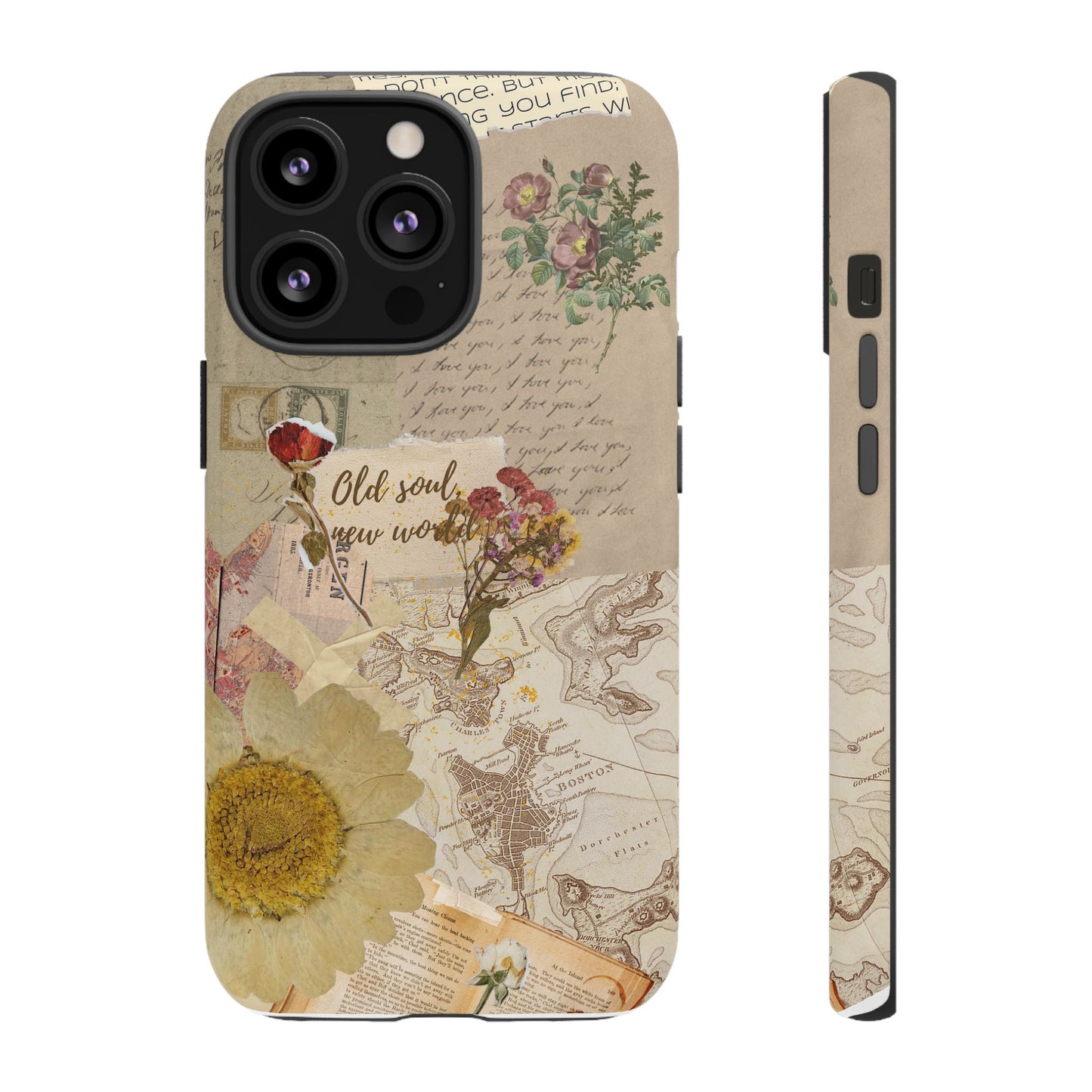 Old Soul, New World – Vintage Collage Phone Case