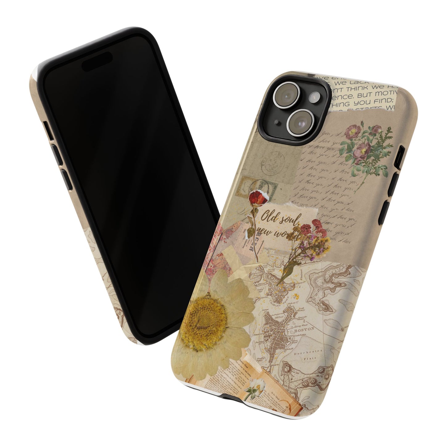 Old Soul, New World – Vintage Collage Phone Case