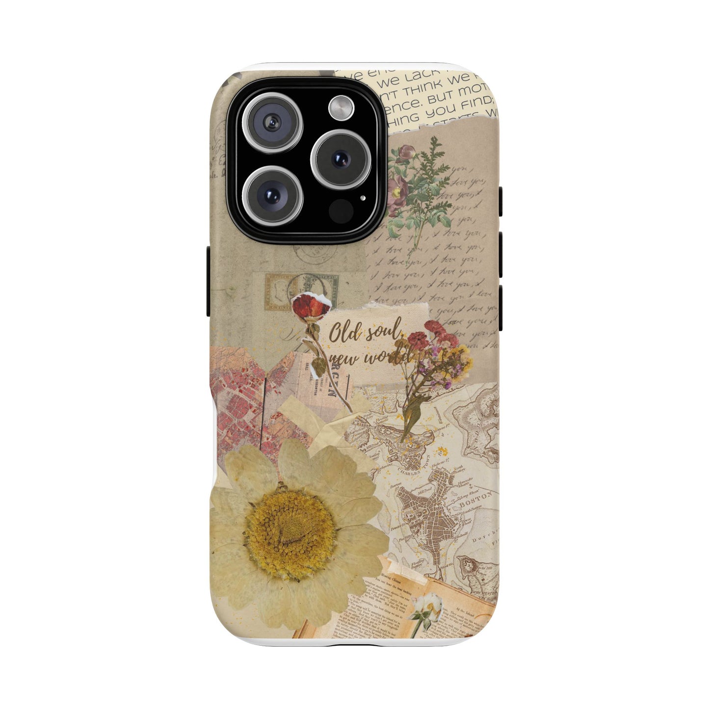 Old Soul, New World – Vintage Collage Phone Case