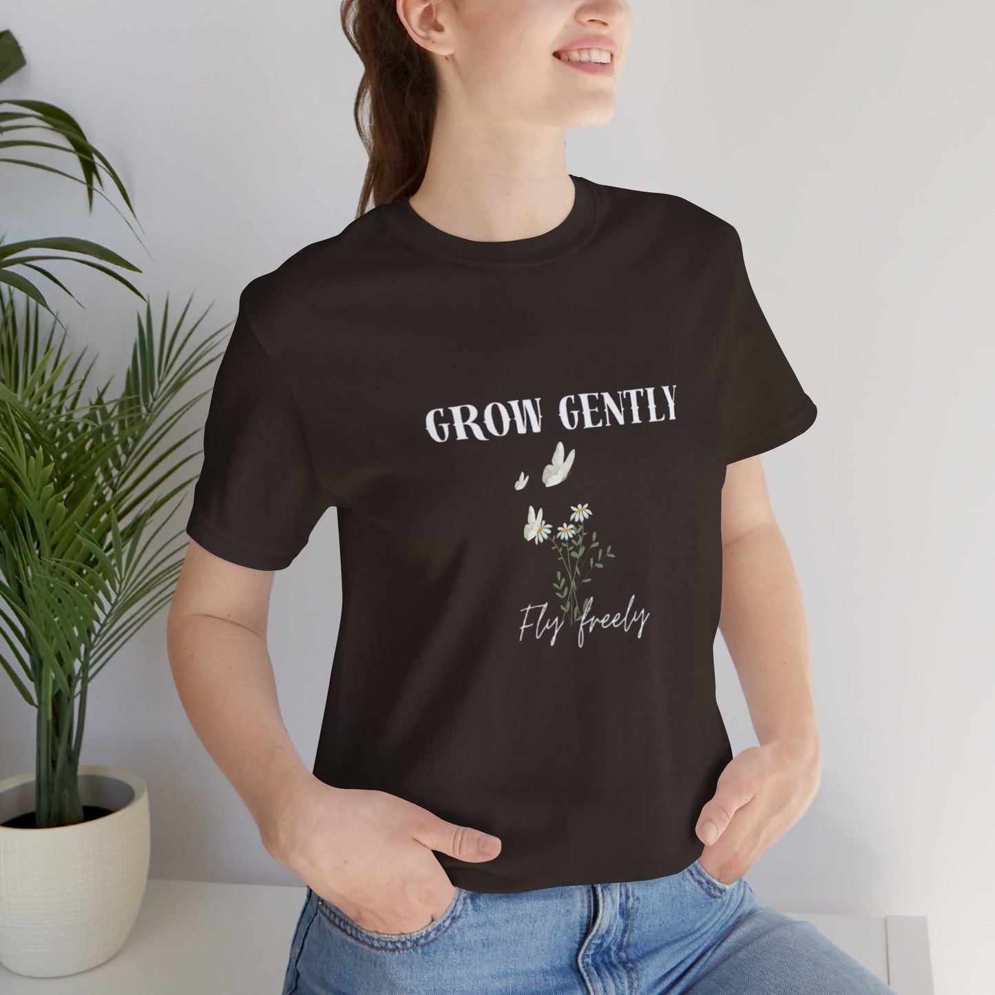 Grow Gently, Fly Freely – Nature-Inspired T-Shirt