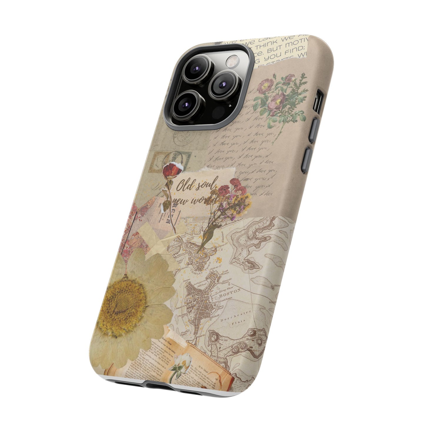 Old Soul, New World – Vintage Collage Phone Case