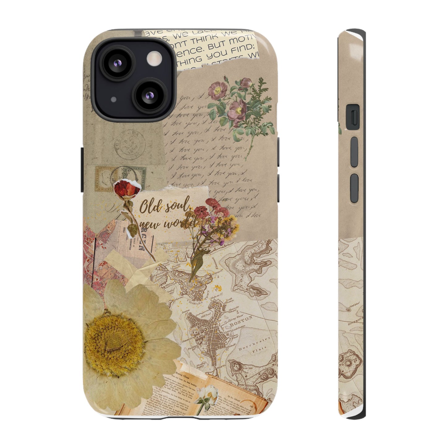 Old Soul, New World – Vintage Collage Phone Case