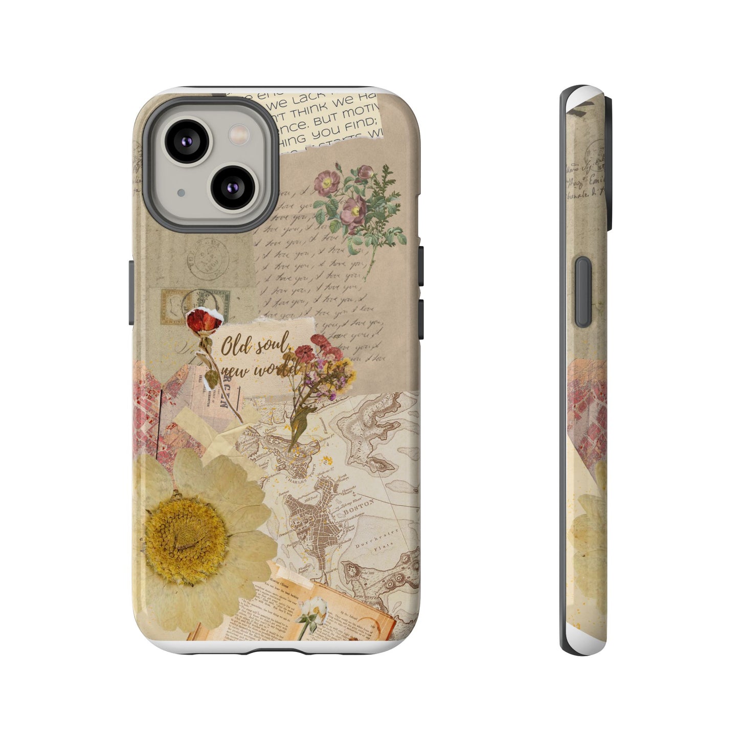 Old Soul, New World – Vintage Collage Phone Case