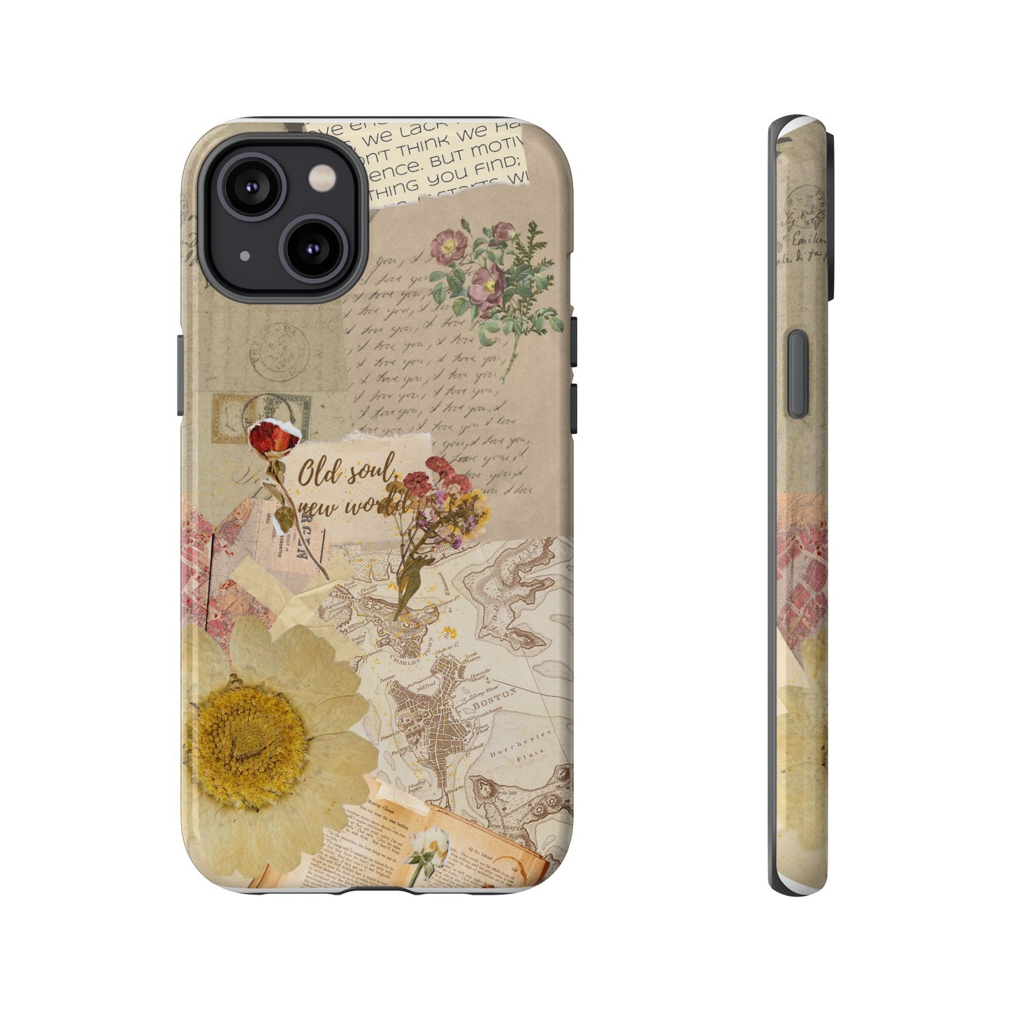 Old Soul, New World – Vintage Collage Phone Case