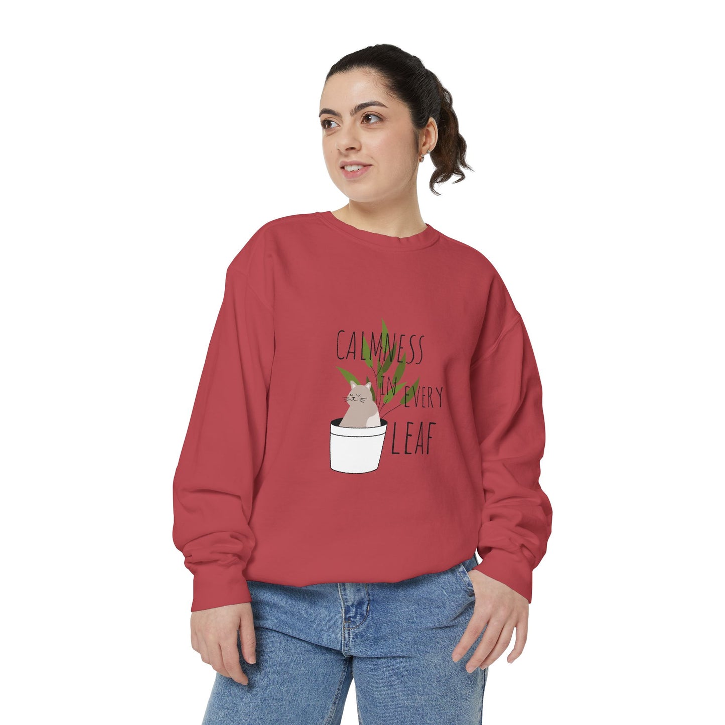 “Calmness in Every Leaf” Sweatshirt This cozy and stylish sweatshirt