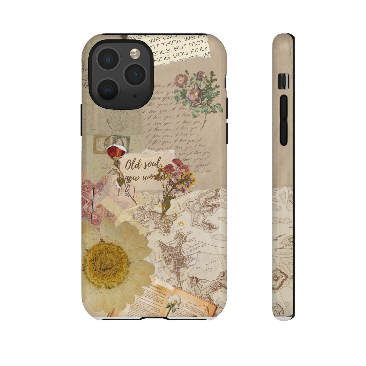 Old Soul, New World – Vintage Collage Phone Case