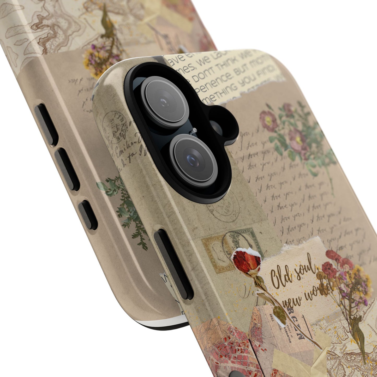 Old Soul, New World – Vintage Collage Phone Case