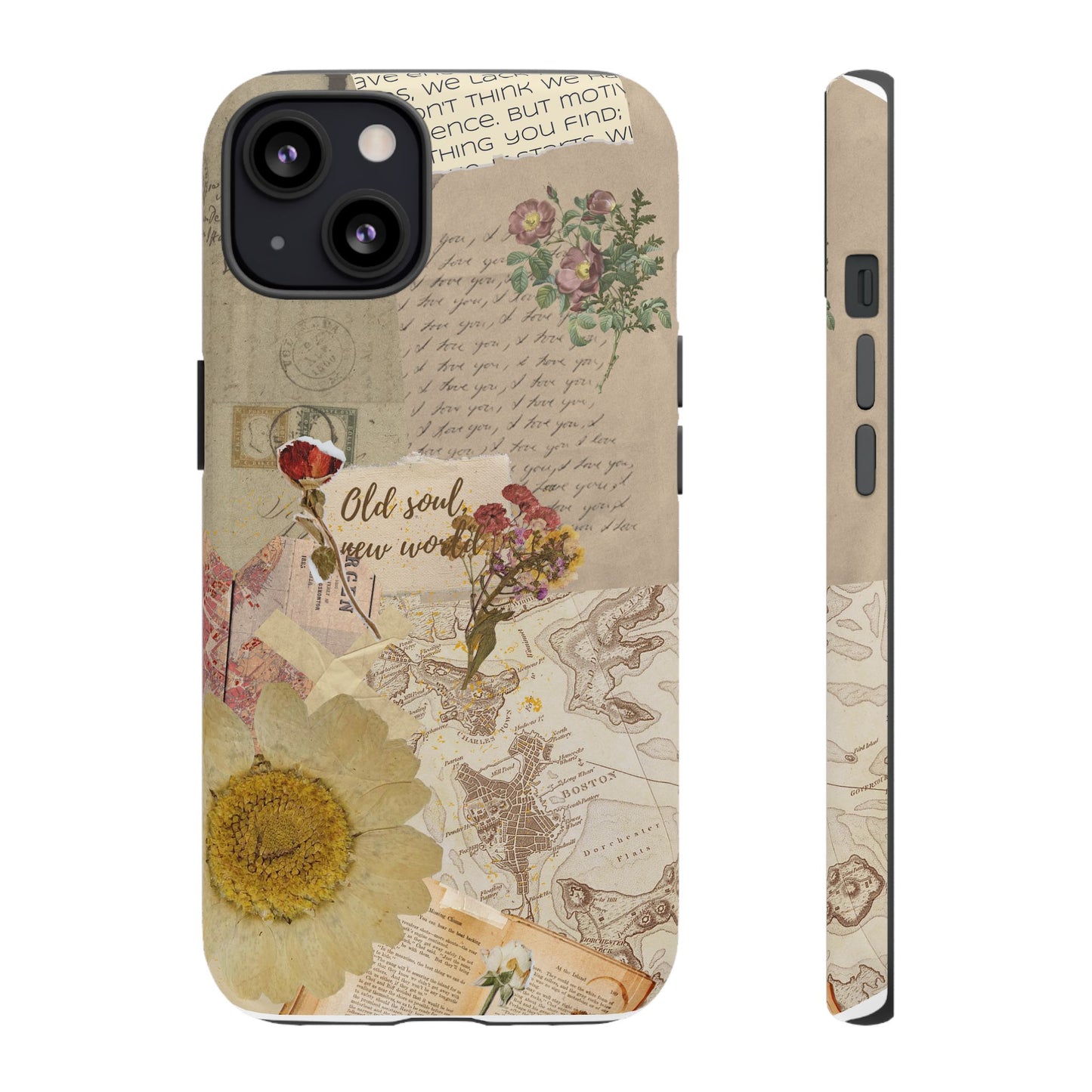 Old Soul, New World – Vintage Collage Phone Case