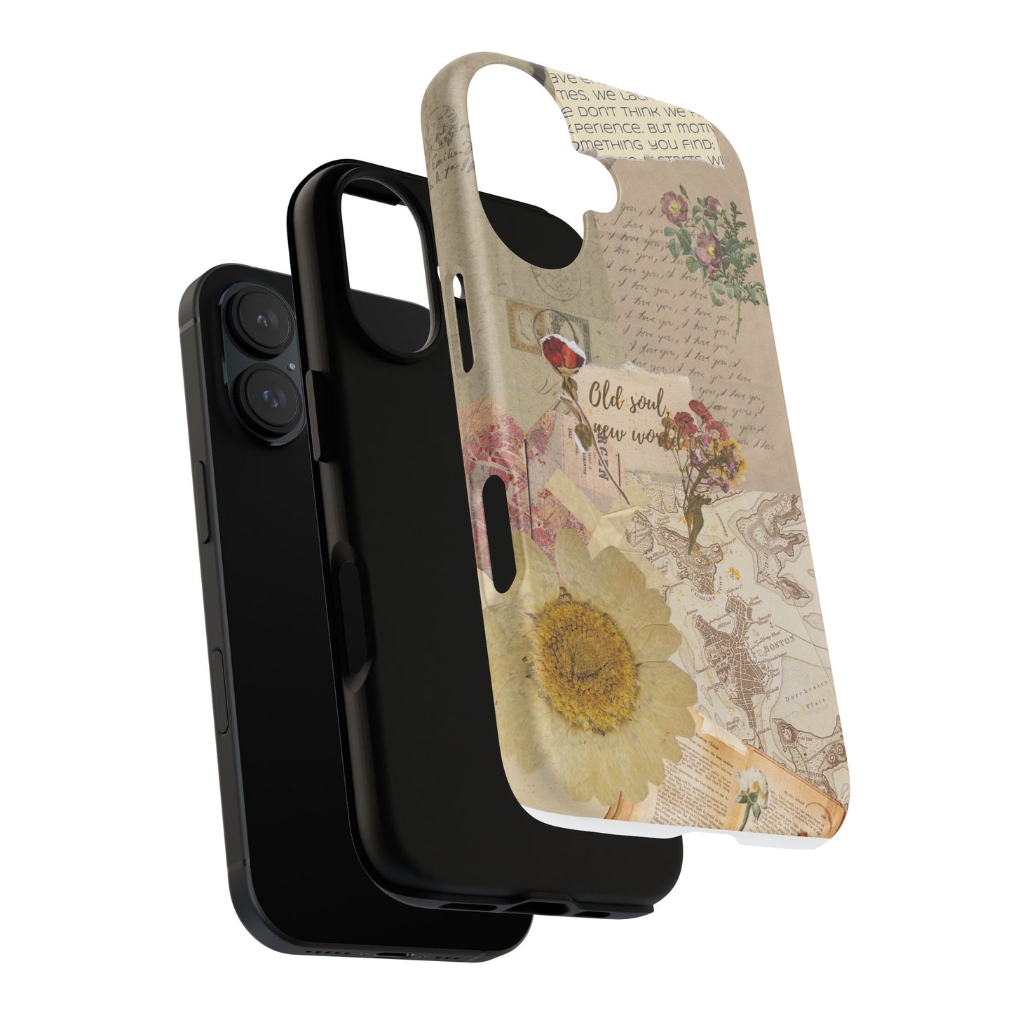 Old Soul, New World – Vintage Collage Phone Case