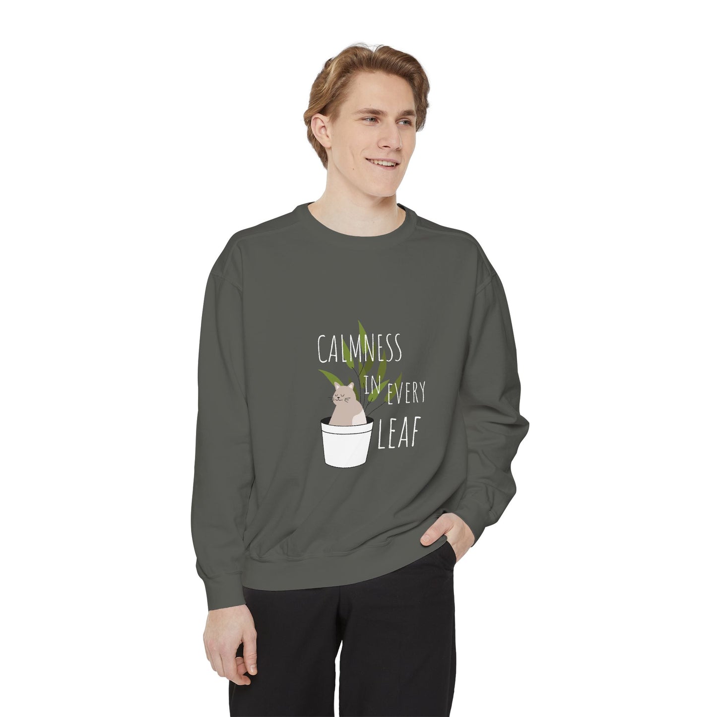 “Calmness in Every Leaf” Sweatshirt This cozy and stylish sweatshirt