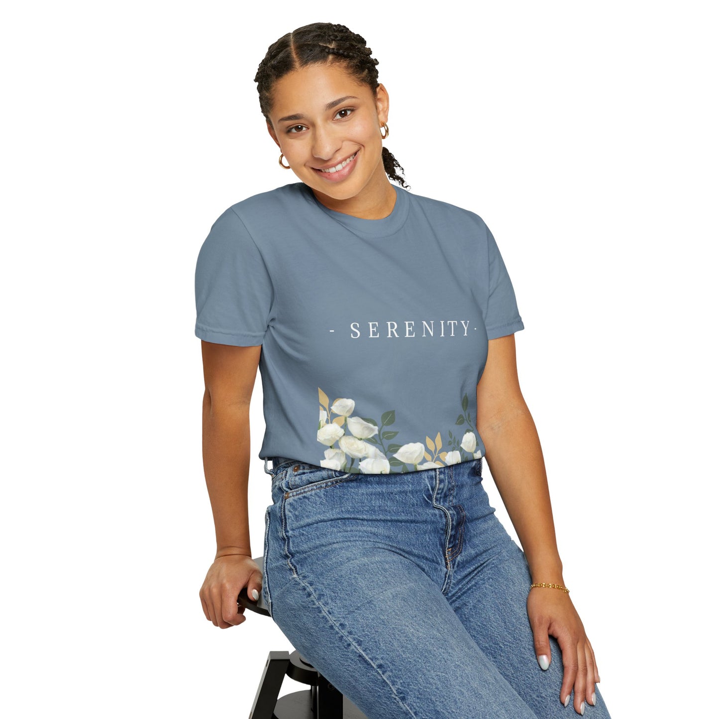 Serenity Floral Garden Printed T-Shirt – A Blend of Elegance and Comfort