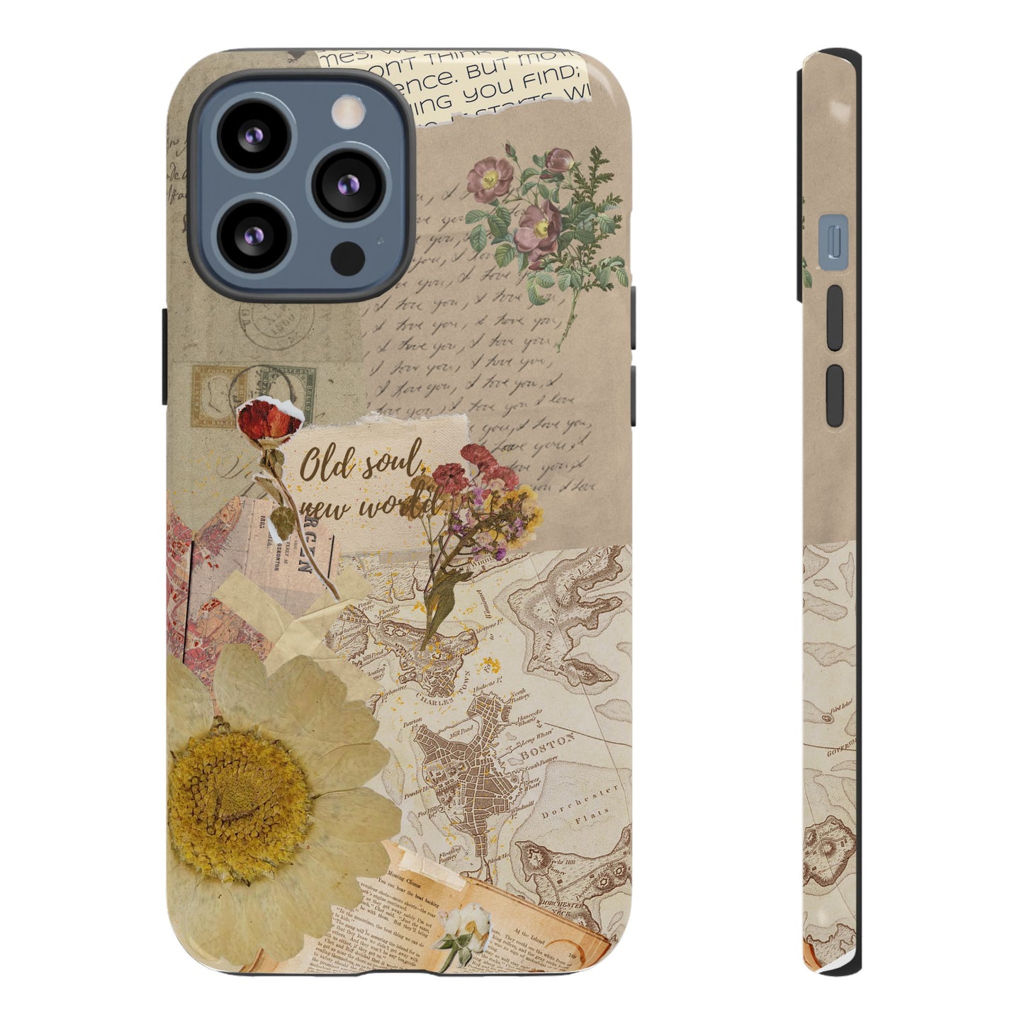 Old Soul, New World – Vintage Collage Phone Case