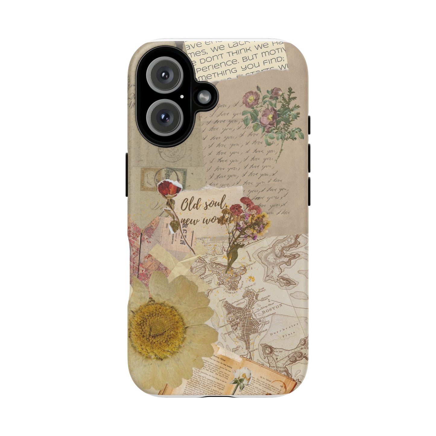 Old Soul, New World – Vintage Collage Phone Case